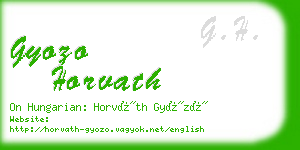 gyozo horvath business card